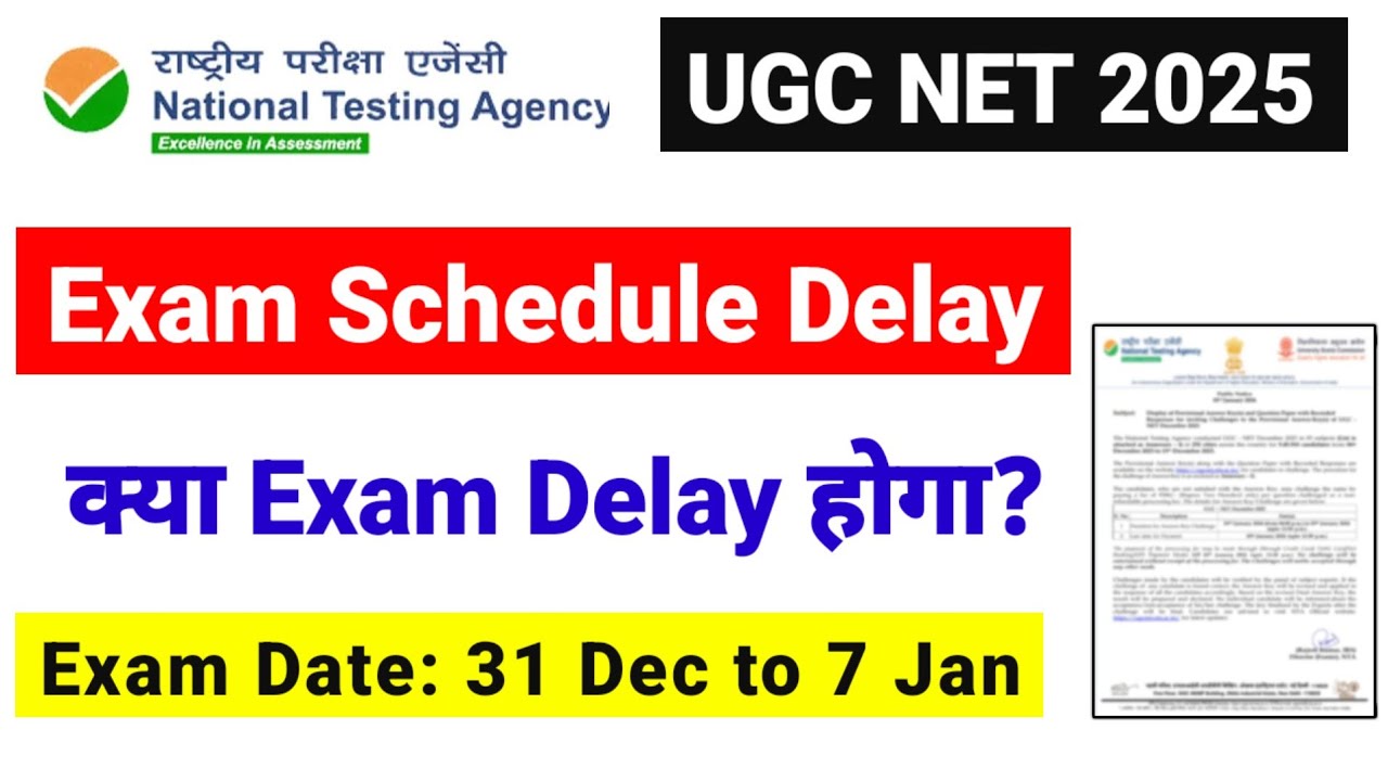 UGC NET Exam Date 2025 Postponed? UGC NET Subject Wise Exam Schedule ...