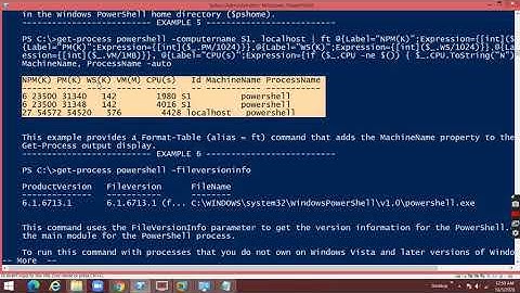 PowerShell for Beginners - Video 4 - Get-Help Get-Process cmdlet