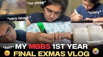 *VLOG*my first professional exams of MBBS *fail* MBBS 1st Year FINAL EXAMS Vlog |MBBS Exam Week Vlog