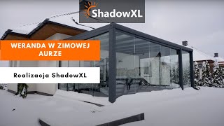 Szklana zabudowa tarasu dostosowana do użytkowania tylko w cieplejsze dni | Realizacje ShadowXL