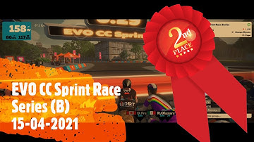 Zwift Podium 🥈2nd Place  - Zwift Race EVO CC Sprint Race Series (B) 15-04-2021 - Full ride with PiP