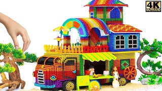 DIY - How to Make Ice Cream House Car From Magnetic Balls ( Satisfying )   Magnet Satisfying