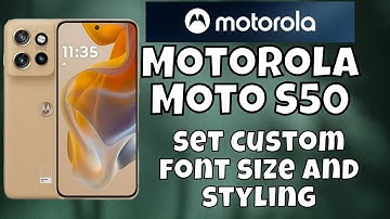 Motorola Moto S50 Font Settings || How to set custom font size and styling #new