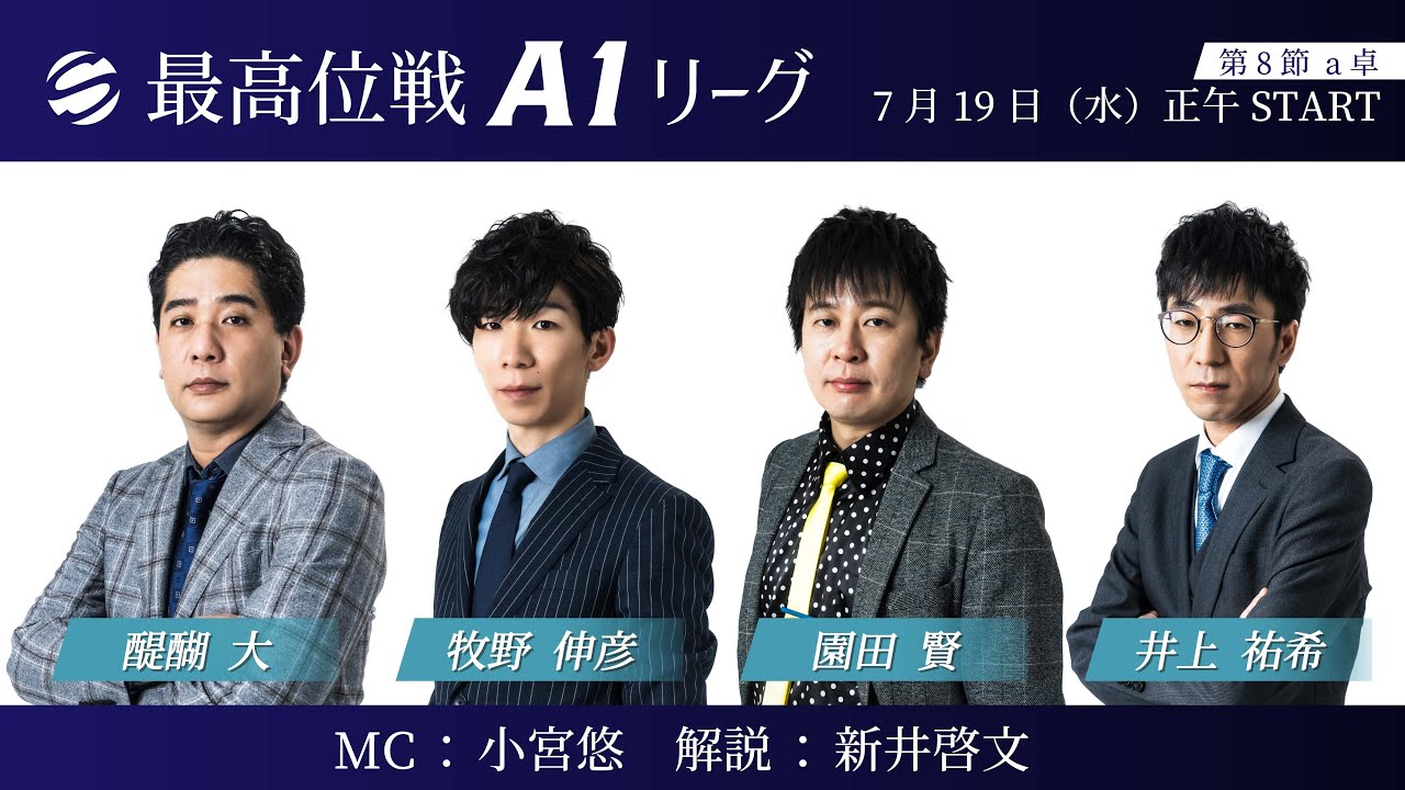 麻雀】第48期最高位戦A1リーグ 第8節 a卓 - YouTube