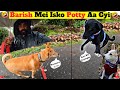 Potty lag gyi barish mei tyson ko village life vlog   bearded ladka vlogs  dog vlog india