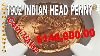 1902 Indian Head Penny Coin Value.OVER $144,000.00