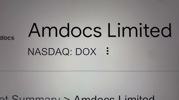 🔴 Amdocs limited DOX Stock Trading Facts 🔴