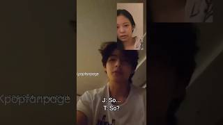 Jennie on video call with Taehyung (V) 😍👀🤯🫣 #jennie #taehyung #bts #taennie #blackpink #shorts #kpop screenshot 2