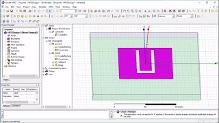 HFSS tutorial 2-Microstrip Patch Antenna with a cutting slot/ Coaxial feed/ how to cut slot in patch