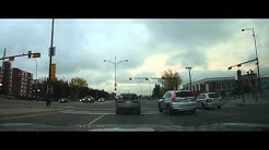 Driving from Calgary to Edmonton, Canada on Alberta Highway 2 