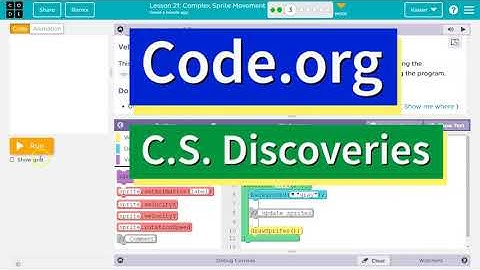 Code.org Lesson 22.2 Complex Sprite Movement | Tutorial with Answers | Unit 3 C.S. Discoveries