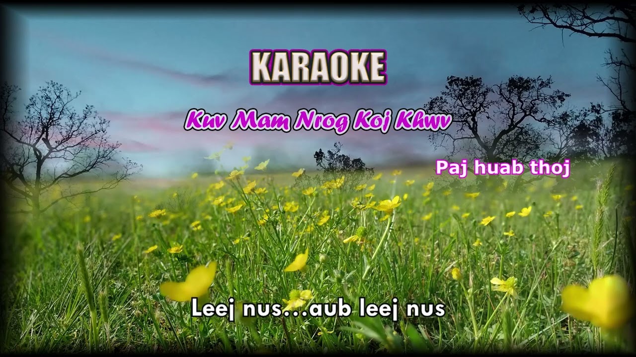 Maim lis & Paj huab thoj ( Kuv mam nrog koj khwv ) KARAOKE