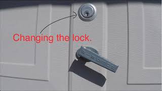 How to change garage door lock and bolt.