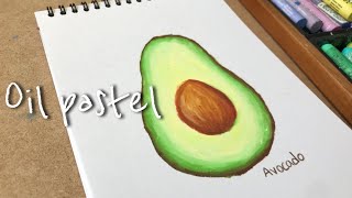 [ENG] 오일파스텔 초보를 위한 아보카도 그리기 | 쉽고 간단한 오일파스텔 취미 | Avocado drawing with oil pastel for beginners