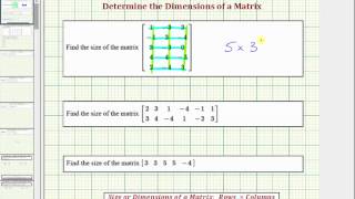 Ex: Determine the Dimensions (Size) of a Matrix