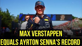 Max Verstappen equals Ayrton Senna's record of 8 consecutive poles | F1 News