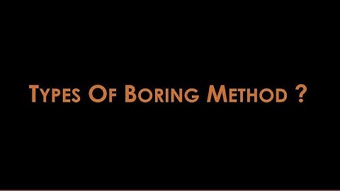 Types of Boring Method || (Subsoil Investigation) || #Geotechnical_Engineering