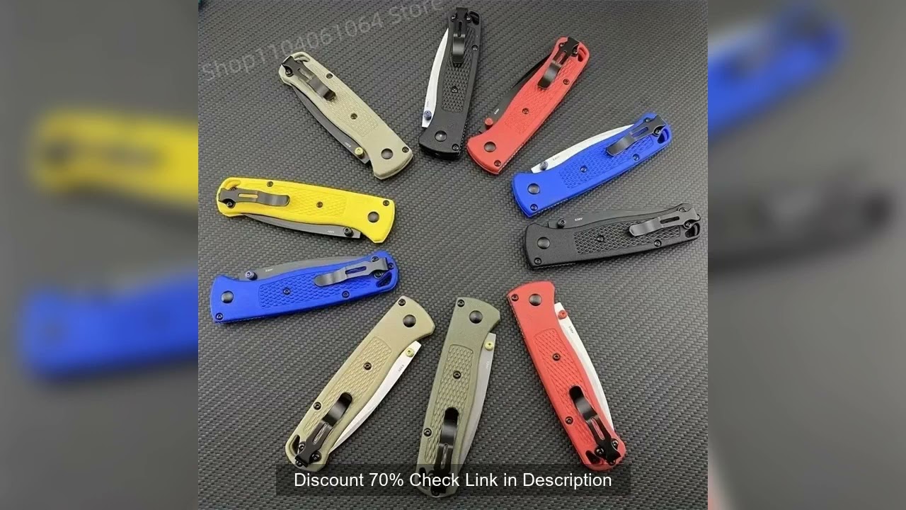 Multiple Colors Ultra Lightweight BM 535 Pocket Folding Knife 440C Blade Nylon Fibre Handle Camping