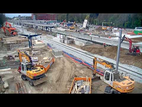 Nieuw treinstation Assen (Timelaps)