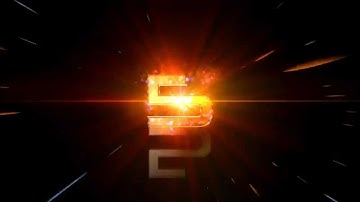 4K 60fps 2160p Flashing Storm 3D Countdown Numbers