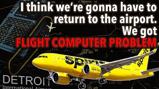 SPIRIT Airbus A320 NEO suffers flight control computer problems. Emergency Landing. REAL ATC