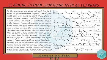 Exercise No.158 @ 120 WPM - Pitman Shorthand Dictation - KZ Learning