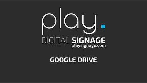 How to add Google Drive in your digital signage library.