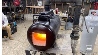 Building a sword forge from a propane tank