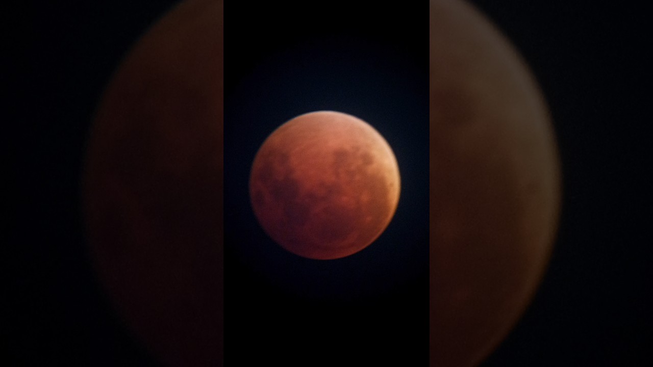 Total lunar eclipse full time lapse through telescope 350+ frame -Astro-MT 