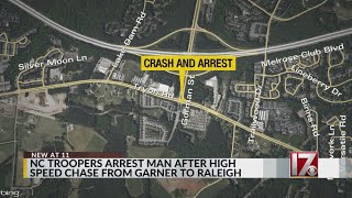 Man leads police on chase through Garner, Raleigh at 100mph