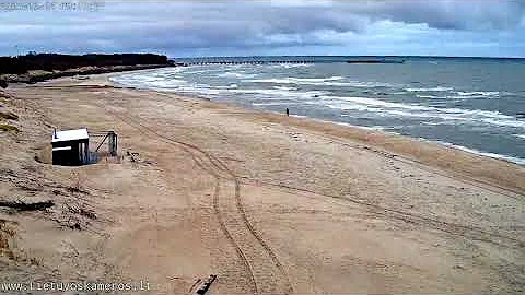 Palangos paplūdimys 2025-12-14 dienos vaizdai pagreitintai