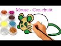 How to draw mouse | Vẽ con chuột hay nhất cho bé| Tô màu con chuột | Tô màu kim tuyến