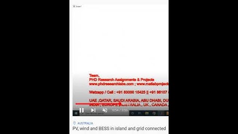 PV, wind and BESS in island and grid connected