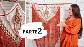 PAINEL EM MACRAMÊ PASSO A PASSO |PARTE 2 | TUTORIAL | #painelemmacrame #macrame #macramewallhanging