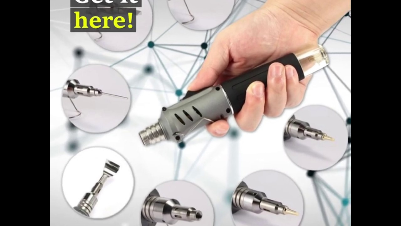 10in1 Automatic Ignition Butane Soldering Iron Kit YouTube