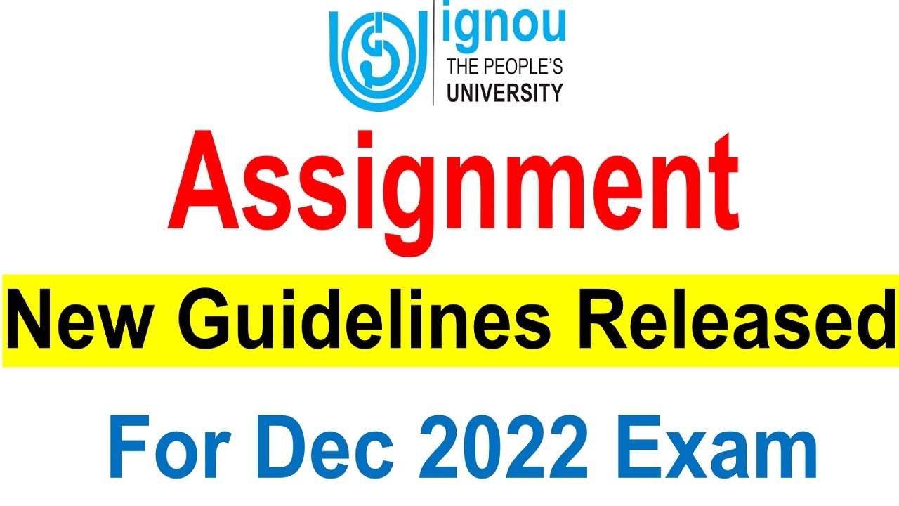 ignou online assignment guidelines