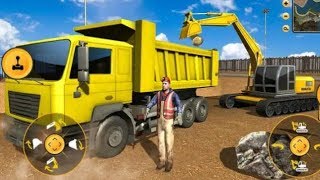 máy xúc làm việc hoạt hình 3D -Heavy Excavator Crane Construction Sim screenshot 2