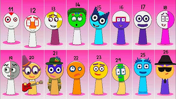 Sprunki OC Numberblocks 11 to 26 – Full Evolution Showcase
