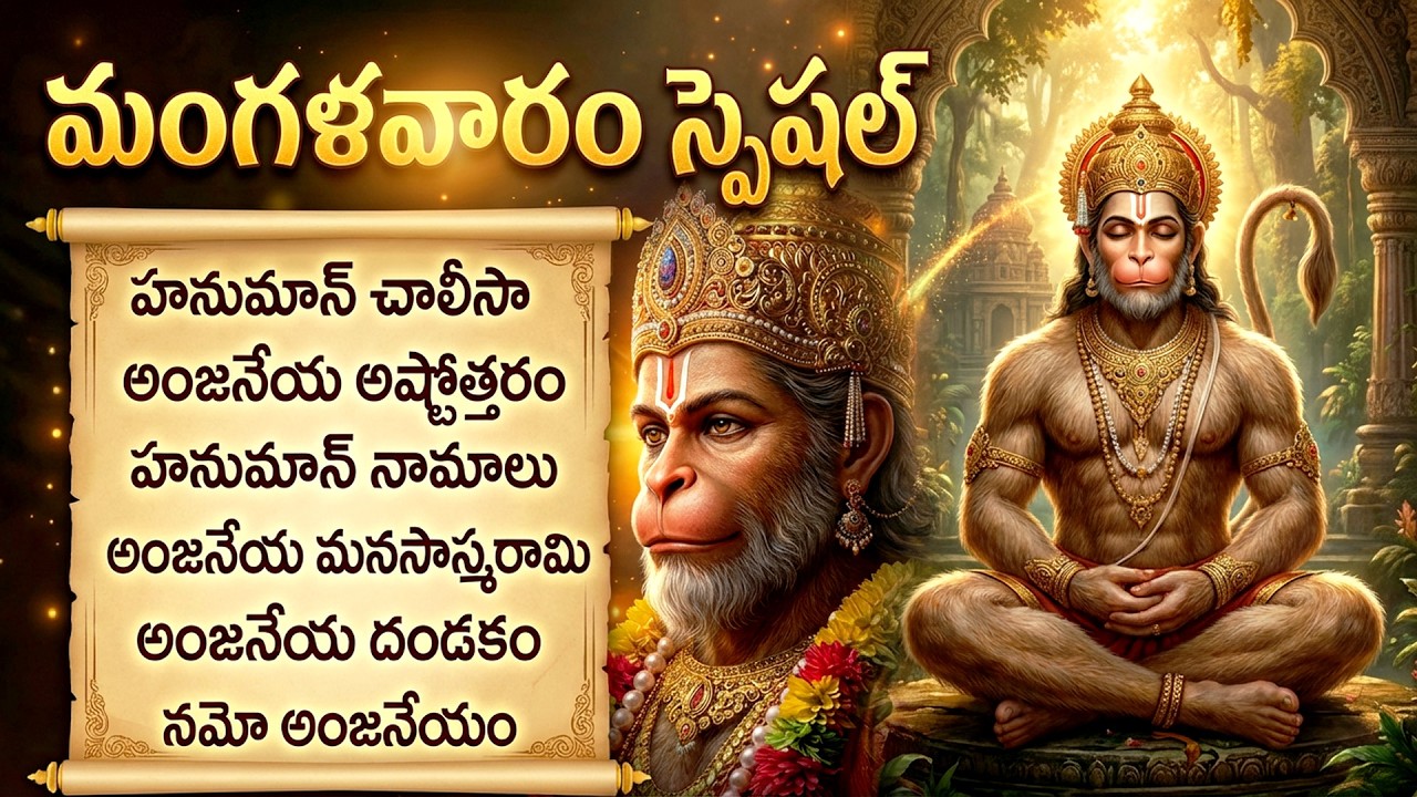 మంగళవారం స్పెషల్ భక్తి పాటలు | శ్రీ ఆంజనేయ సుప్రభాతం | Tuesday Lord Hanuman Telugu Devotional Songs