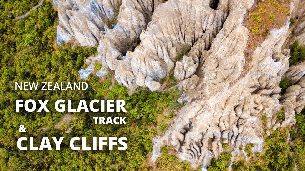 Fox Glacier track, Clay Cliffs in New Zealand