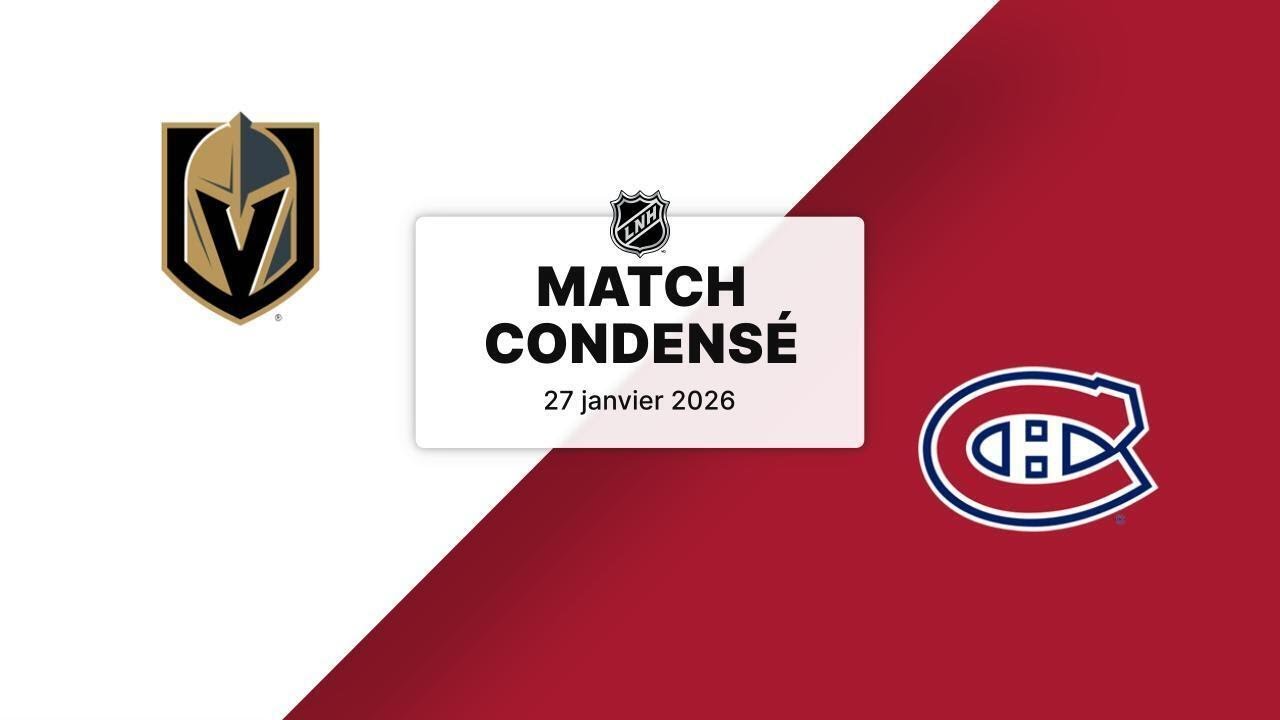 Match condensé : Golden Knights @ Canadiens 27/1/2026 (53/82) (29-17-7)