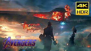 Captain Marvel Destroys Thanos Space Ship Scene 4K | Avengers: Endgame Movie Clip