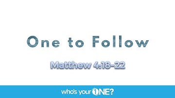GCC Canvas - One to Follow (Matthew 4:18-22) - 2020/11/15