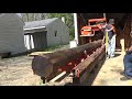 Cutting telephone poles for the neighbor, with the Woodmizer LT15.