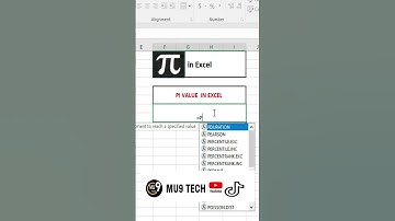 How to get Value of PI in Excel || PI in Excel