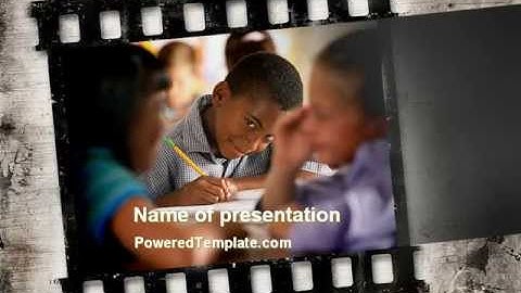 Back To School Pupil PowerPoint Template by PoweredTemplate.com