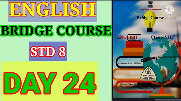 BRIDGE 🌉 COURSE STD 8 SUBJECT ENGLISH ACTIVITY 24 DAY 24