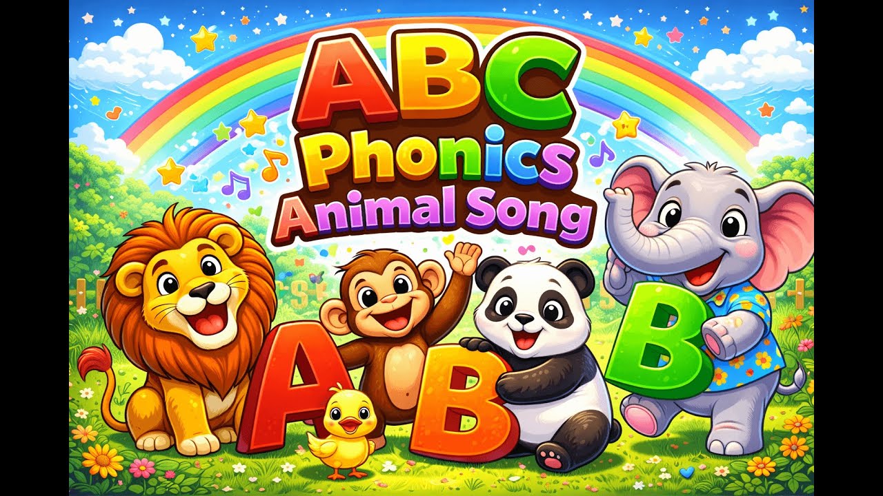Песенка ABCD для изучения фонетики с животными 🦁🐘 | Учим алфавит для детей