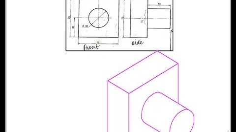 Isometric projection Problem No 29 Engineering drawing, Isometric Computer Aided engineering drawing