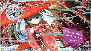Nightcore [Hatsune Miku]- Sakura no Ame [Lyrics]